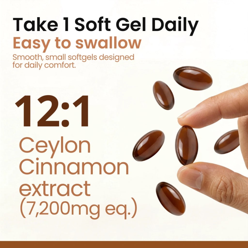 Ceylon Cinnamon 7200mg Equivalent with MCT Oil